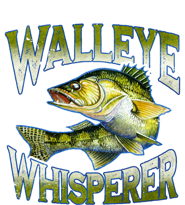 Walleye Whisperer Graphic Fishing Gift Fisher Meaningful Gift Pom Pom 12in Knit Beanie