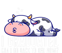 Funny Cow Graduation I Graduated Can I Go Back To Bed Now Long Sleeve Shirt