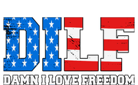 Dilf Damn I Love Freedom Funny Patriotic 4th Of July Canvas