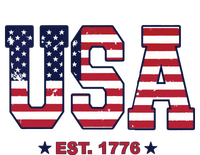 Retro Usa Flag Est. 1776 4th Of July Graphic American Flag Cooling Performance Long Sleeve Crew