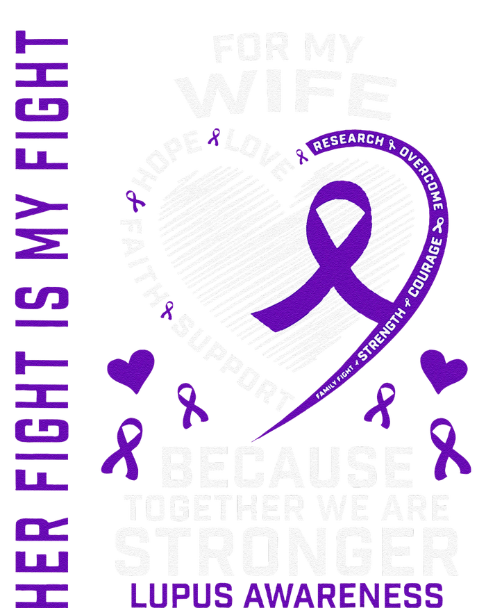 Purple Her Fight Wife Lupus Awareness Month Graphic Products T-Shirt