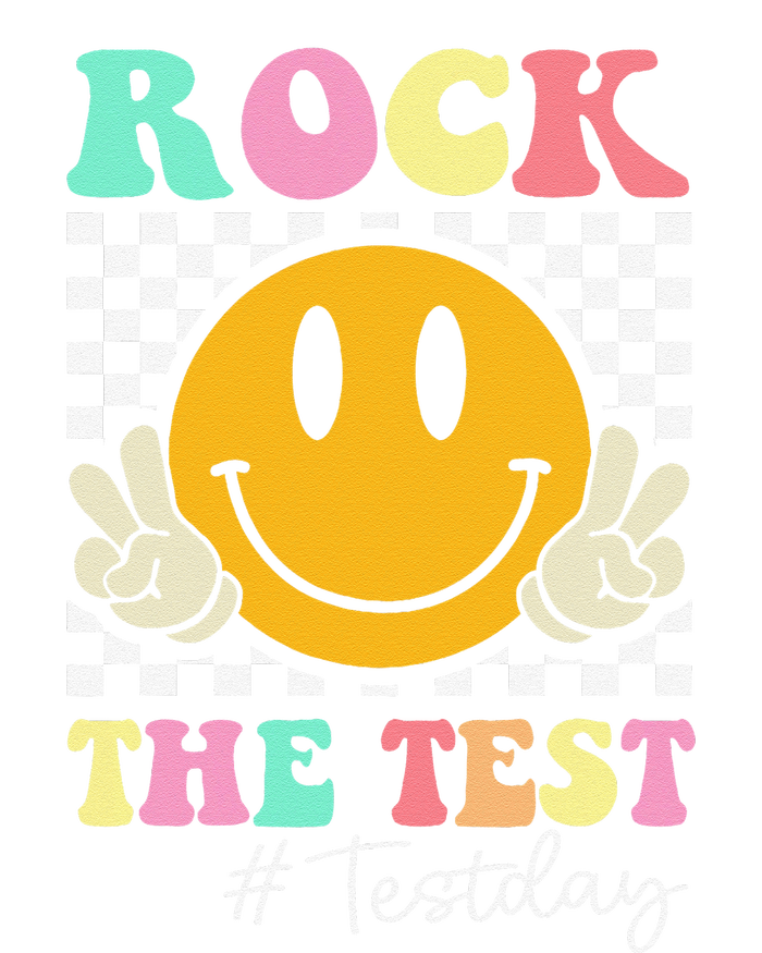 Rock The Test Retro Smile Teacher Testing Test Day Short Acrylic Beanie