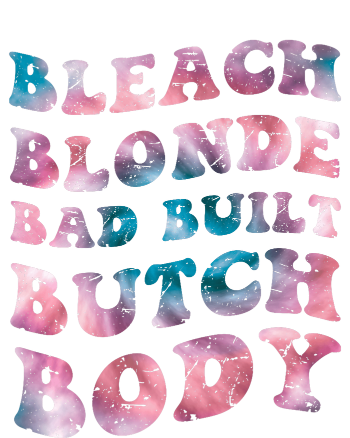 Bleach Blonde Bad Built Butch Body Funny Groovy Tie Die V-Neck T-Shirt