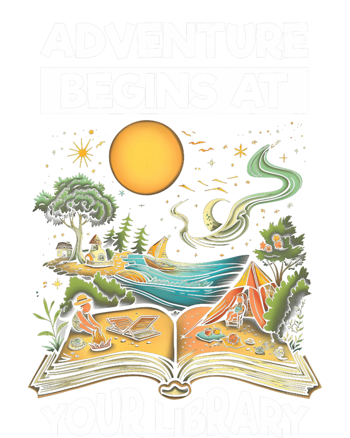 Reading Is Out There Adventure Begins At Your Library Summer Women's V-Neck T-Shirt