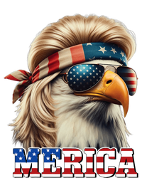 Funny Eagle Merica 4th July Blonde Wig Mullet Funny Man T-Shirt