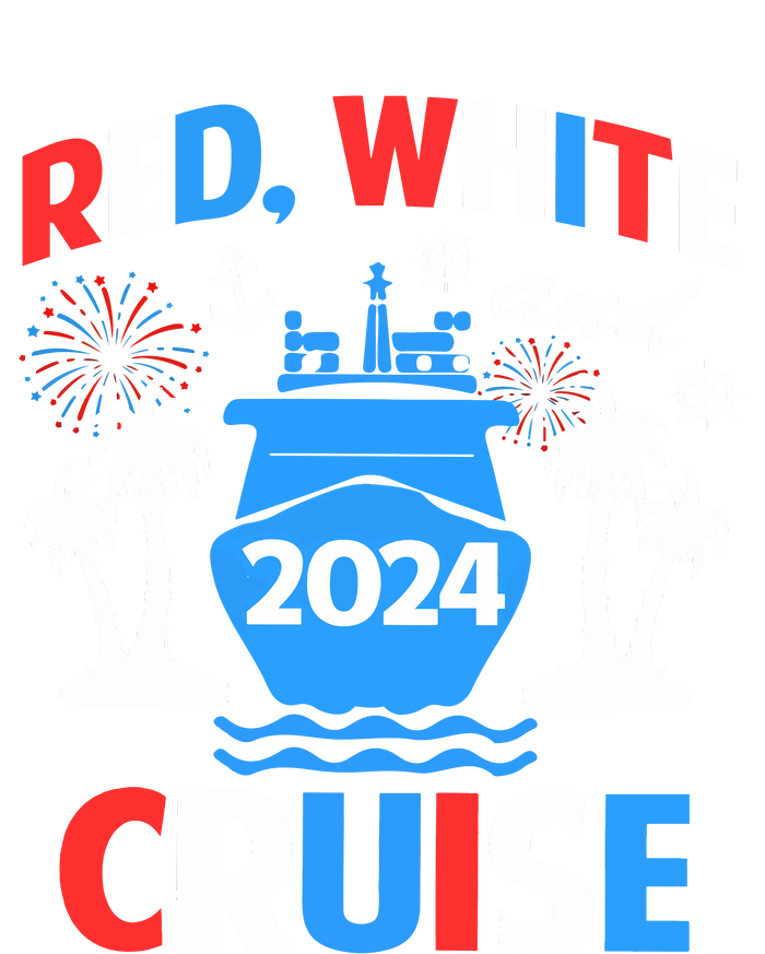 Red White And Cruise 4th Of July Family Matching Cruise Kids Long Sleeve Shirt