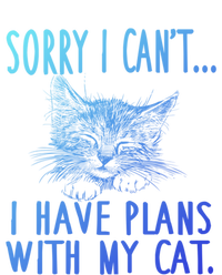 Sorry I CanT I Have Plans With My Cat Cute Cat Gift Tie-Dye Long Sleeve Shirt