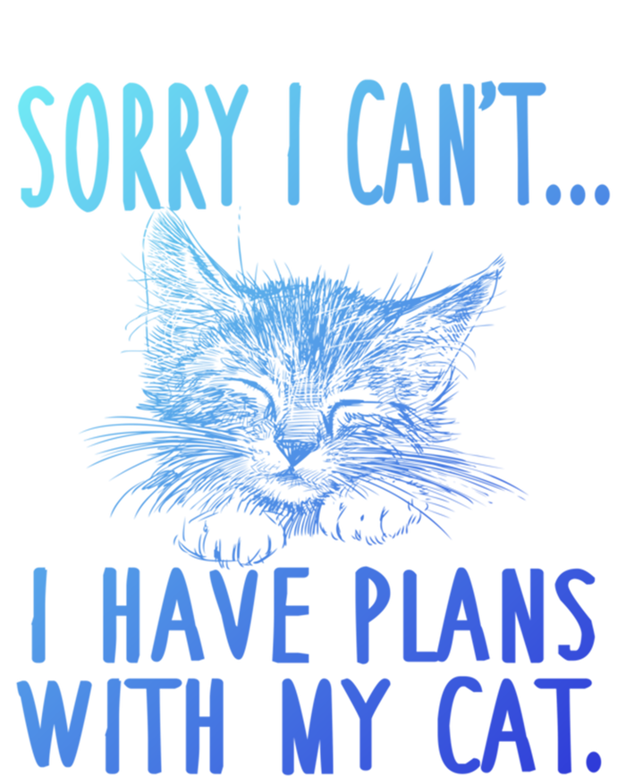 Sorry I CanT I Have Plans With My Cat Cute Cat Gift Tie-Dye Long Sleeve Shirt