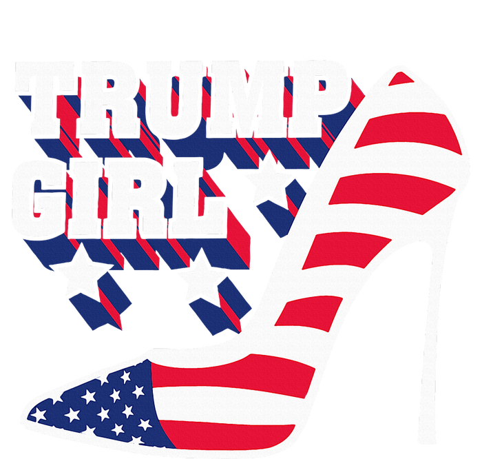 Funny Trump Girl Gift Cute High Heel American Flag Women’s Perfect Tri Rocker Tank