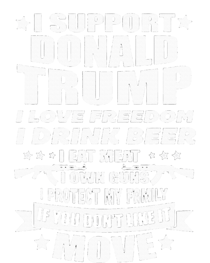 I Support Donald Trump I Love Freedom I Drink Beer Wool Snapback Cap