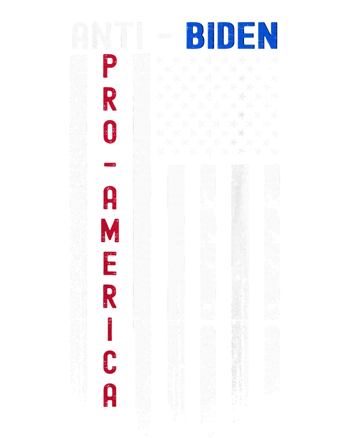 Pro America Anti Biden On Back. Usa Flag Grunge T-Shirt