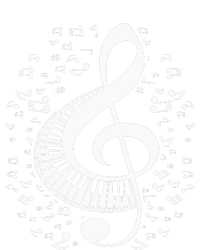 Treble Clef Keyboard Classical Music Notes Pianist T-Shirt