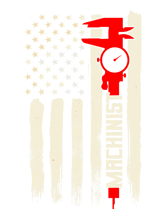 Machinist Patriotic Us Flag T-Shirt