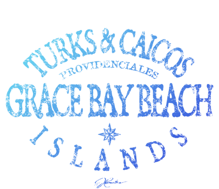 Turks And Caicos Islands Grace Bay Beach Gift Valucap Bio-Washed Visor