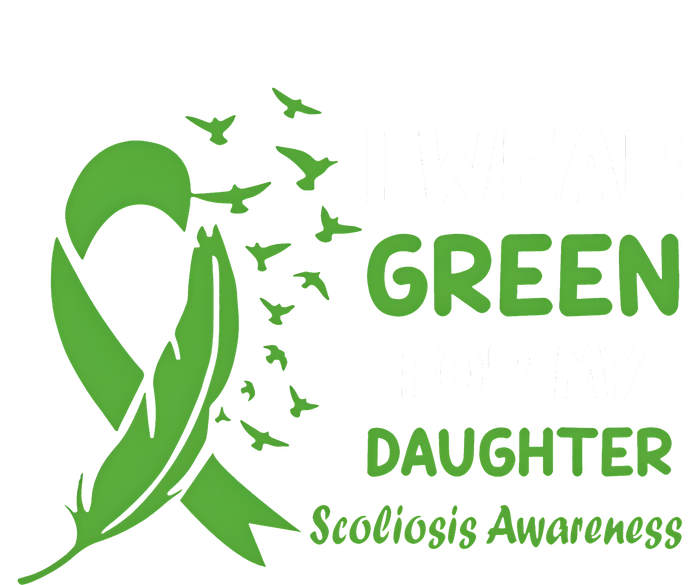 I Wear Green For My Daughter Scoliosis Awareness USA-Made Doggie Bandana