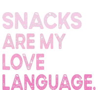 Snacks Are My Love Language Valentine Day 7 Panel Mesh Trucker Snapback Hat