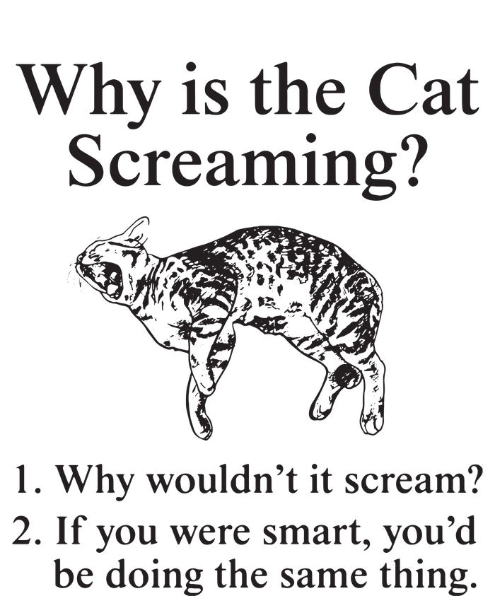 Why Is The Cat Screaming Funny Meme Kids Long Sleeve Shirt