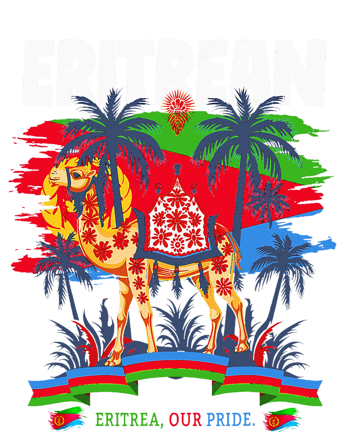 Eritrean Flag Outfit For Women & Camel Eritrea Flag T-Shirt