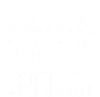 Worlds Okayest Lineman Funny Sarcastic American Football Baby Long Sleeve Bodysuit