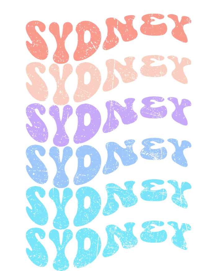 Sydney First Name I Love Sydney Vintage Groovy Birthday T-Shirt