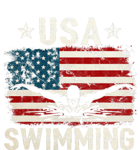 Usa Vintage Swimming Team Retro Support Usa Long Sleeve Pajama Set