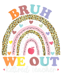 Bruh We Out Boho Rainbow Leopard Retired Teacher Gift T-Shirt