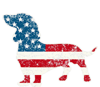 Dachshund 4th Of July American Flag Dog Lovers Women's Racerback Tank