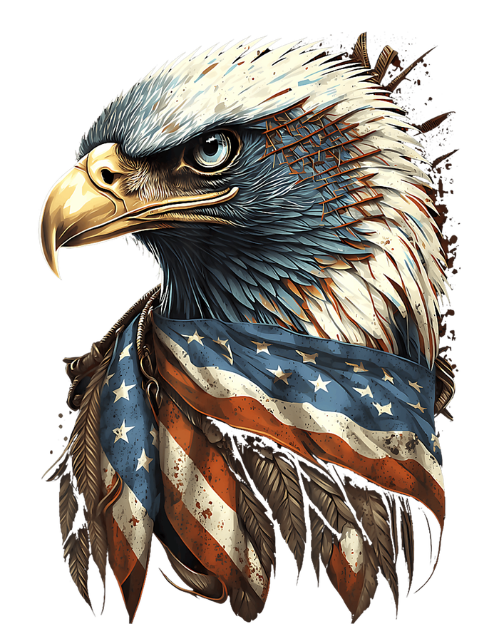 Patriotic Bald Eagle 4th Of July Usa American Flag Premium T-Shirt