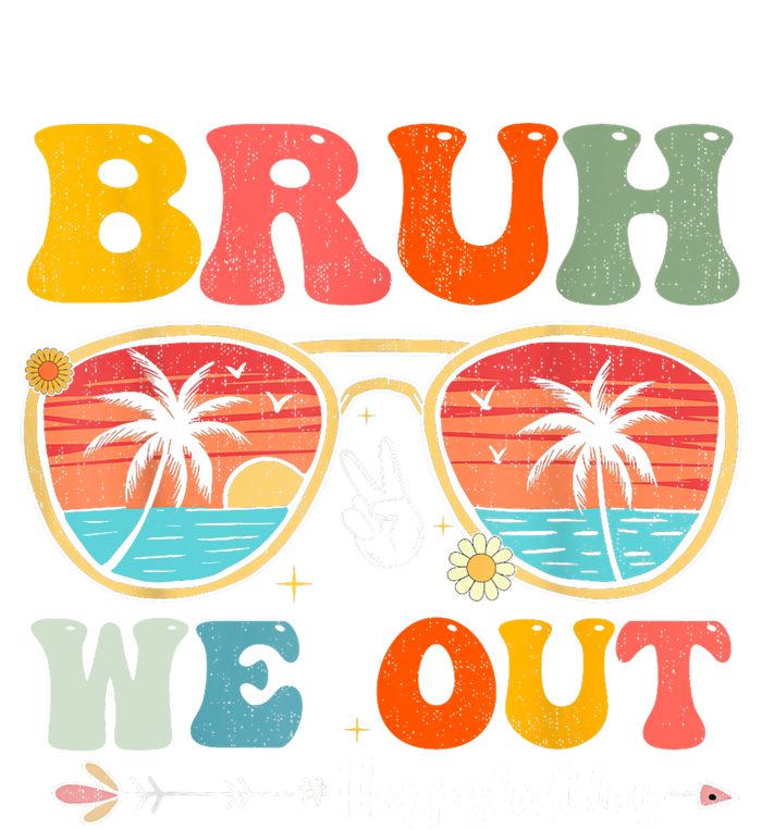 Vintage Retro Bruh We Out Teachers End Of School Year Teacher Summer Gift Performance Sprint T-Shirt