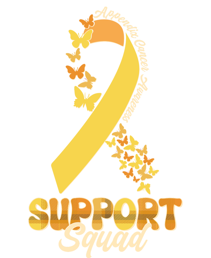 Appendix Cancer Awareness Support Squad Ribbon Butterflies Core Soft Shell Jacket