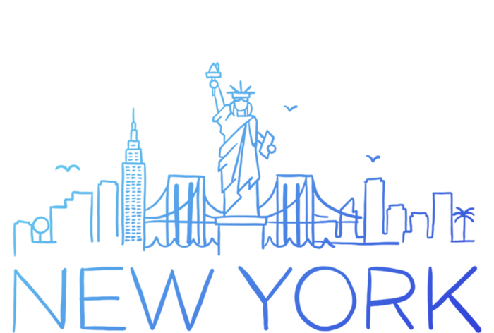 Nyc New York City Skylines Statue Of Liberty Birds Cute Gift T-Shirt