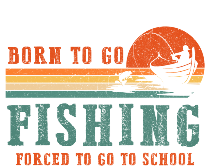 Retro Fisherman Born To Go Fishing Forced To Go To School Wool Snapback Cap