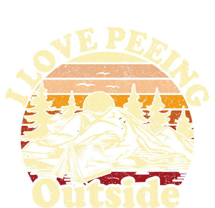 I Love Heart Peeing Outside Lover Camping Hikind Outdoors 7-Panel Snapback Hat