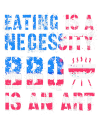 Patriotic Usa Eating Necessity Bbq An Art Grill Daddio Meat Performance Long Sleeve Polo