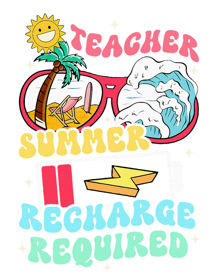 Teacher Summer Recharge Required Funny Teacher Energy Sun Women’s Perfect Tri Rocker Tank