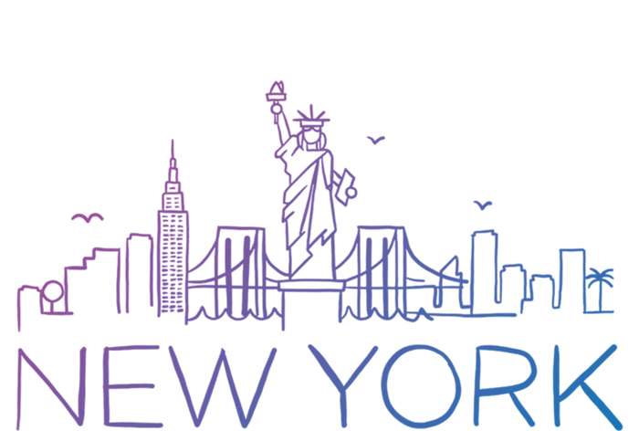 Nyc New York City Skylines Statue Of Liberty Birds Cute Gift Tall Hoodie