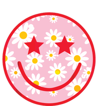 Funny Pink Happy Face Daisy Flower Smile Face Trendy Garment-Dyed Fleece Hoodie