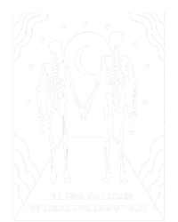 Skeleton Couple Retro Metal Plaque Ill Find You Again Wherever We End Up Next Performance Fleece Hoodie