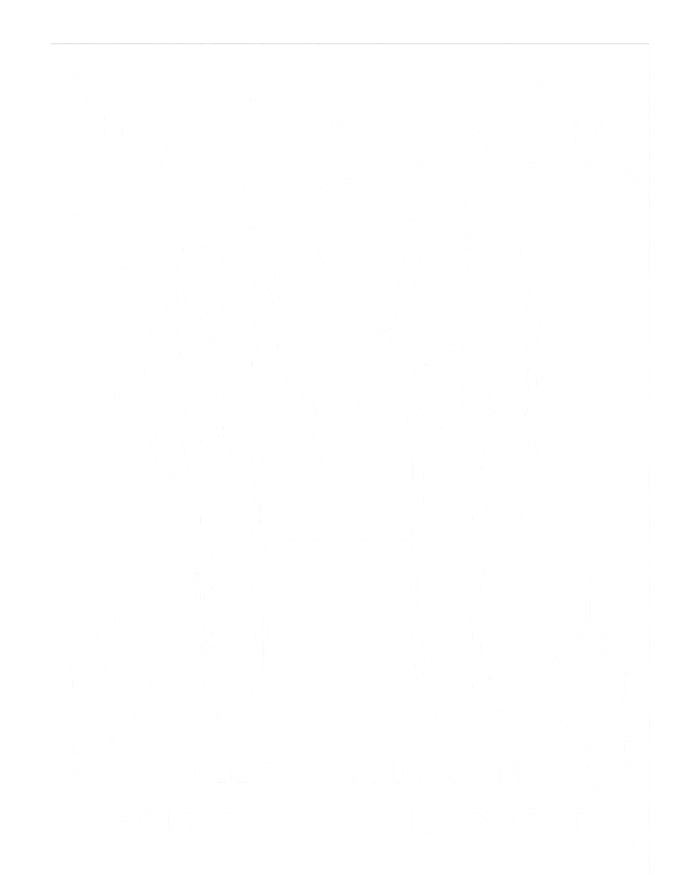 Skeleton Couple Retro Metal Plaque Ill Find You Again Wherever We End Up Next Performance Fleece Hoodie