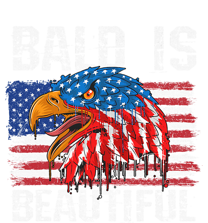 Bald Is Beautiful 4th Of July Independence Day Bald T-Shirt