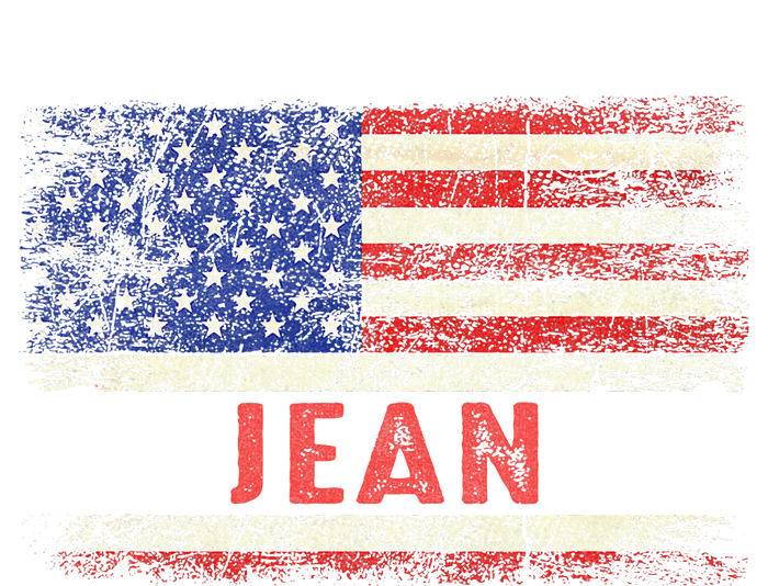 Jean Name American Flag Jean First Name Sweatshirt Cinch Pack Bag