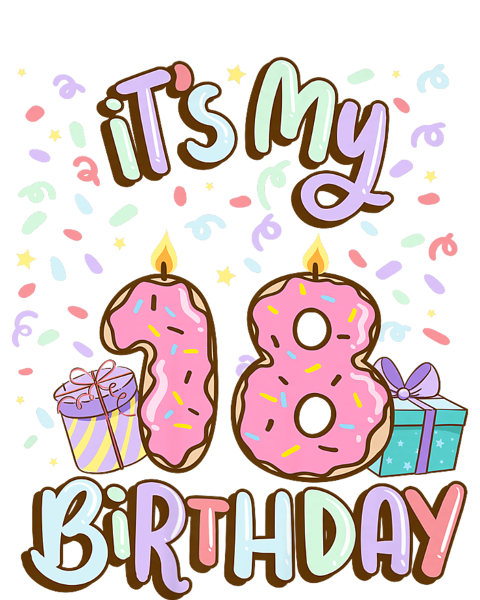 ItS My 18th Birthday Cake Donut 18 Year Old Confetti Cooling Performance Crew T-Shirt