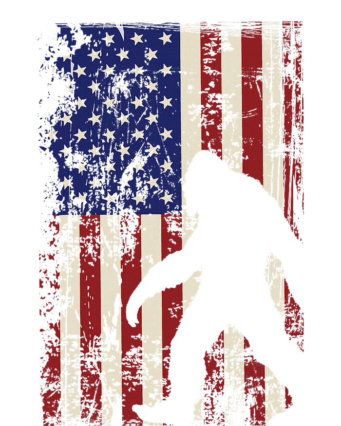 Bigfoot American Flag 4th Of July Patriotic T-Shirt