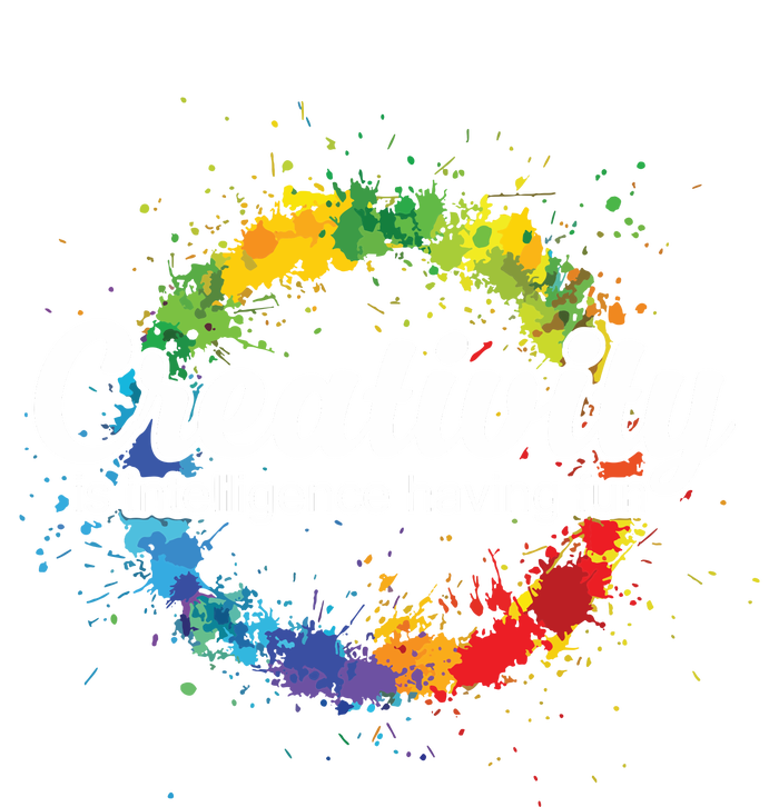 Creativity Is Intelligence Having Fun Colorful Art Sustainable Knit Beanie