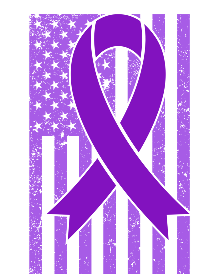 American Flag Ribbon Purple Sarcoidosis Awareness Cool Gift Toddler Long Sleeve Shirt