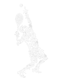 Tennis Silhouette Magnet