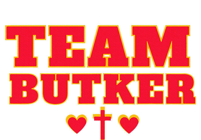 Team Butker Surname Cross Hearts Christian Family Name T-Shirt