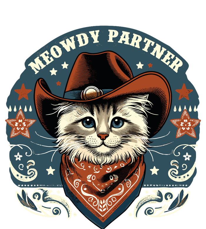 Cat Cowboy Funny Mashup Meowdy Partner Western Countries Toddler Fine Jersey T-Shirt