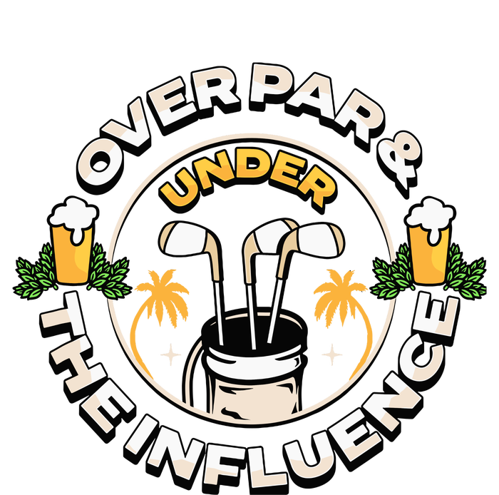 Over Par & Under The Influence Funny Golf Cooling Performance Long Sleeve Crew