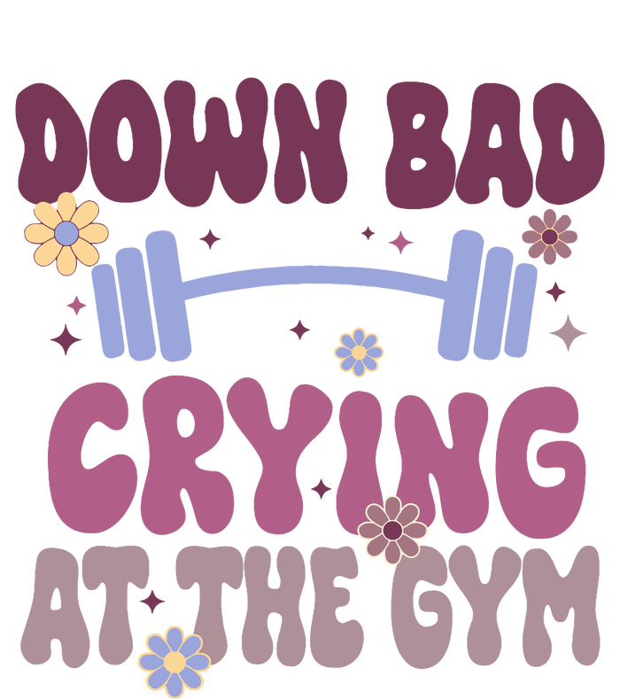 Funny Now IM Down Bad Crying At The Gym Groovy Silk Touch Performance Long Sleeve Polo